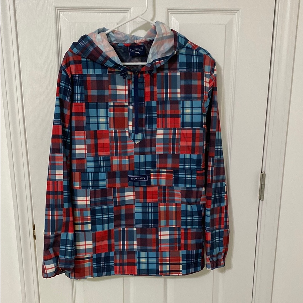 Patch Print Pullover Jacket